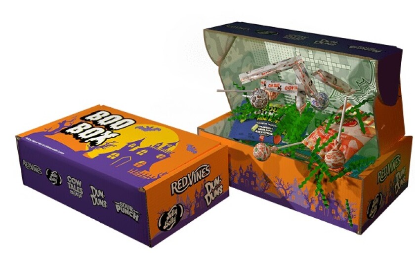 Jelly Belly, American Licorice, Goetze's Candy and Spangler teamed up to launch the Boo Box this year