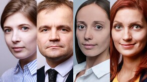 L to R: Oxana Morozevich, Vadim Nyunayev, Irina Klimova, Ksenia Klimina