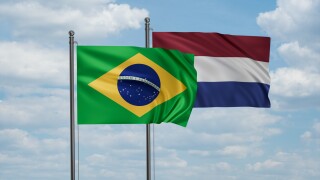 Netherlands and Brazil flag