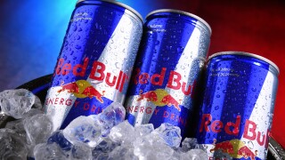 Cans of Red Bull, a popular energy drink